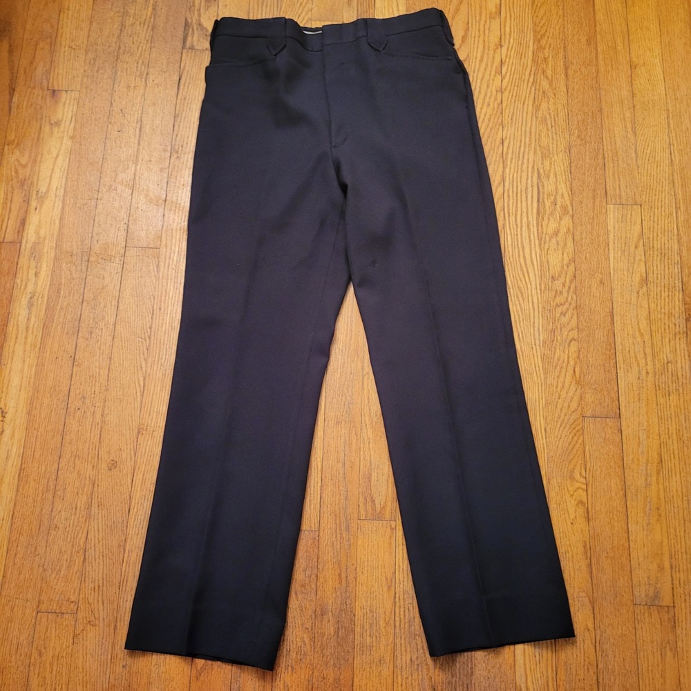 Mesquite Niver 34x31 Western Dress Pants Black Pearl Snap Vintage USA Rockabilly - Picture 3 of 7